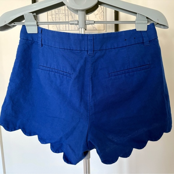 J. Crew Royal Blue Scalloped Shorts, Size 6 - Picture 5 of 8